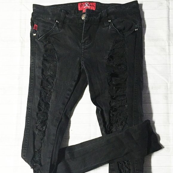 Royal Bones by Daang Goodman Ripped Skinny Jeans - Picture 1 of 2